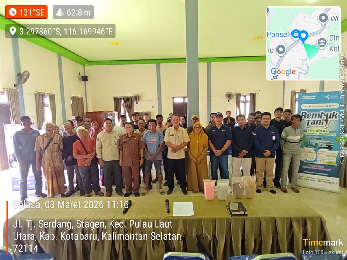 arhas_hakim's tweet photo. Kegiatan sosialisasi subsidi pupuk untuk pembudidaya ikan di desa Stagen dan Pantai Baru https://t.co/LqBiRaI5xO