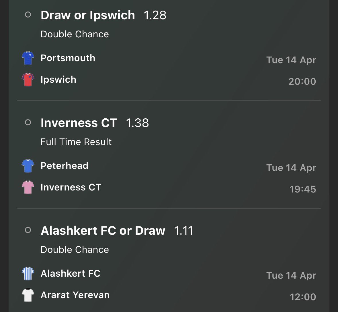 DingerBetTips's tweet image. 🚨🚨Daily ACCA #4🚨🚨

#Bet #Betting #Tips #Football #bettingtips #Accumulator #ACCA