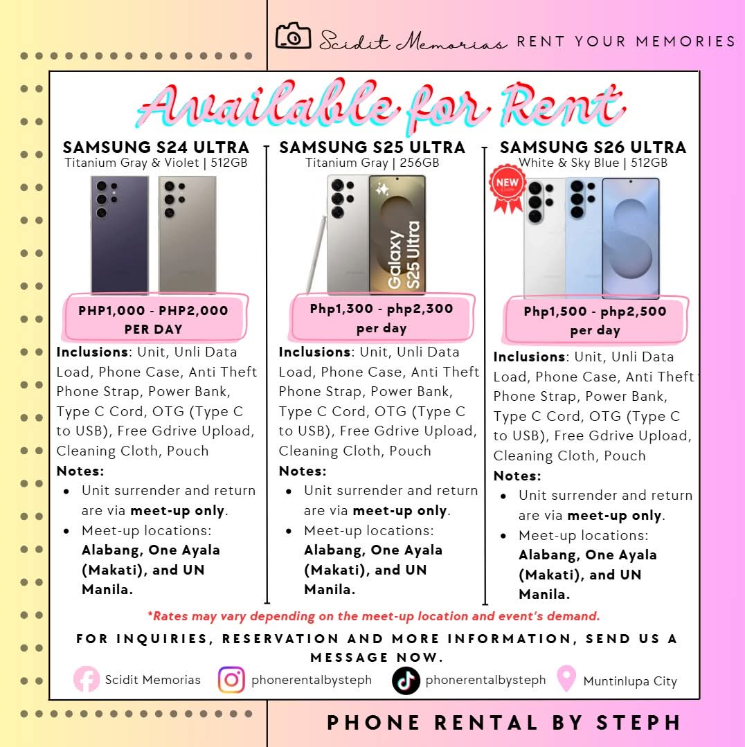 97clairdelune_'s tweet photo. IVE in Manila! 

Looking for a phone rental to capture high-quality photos and unforgettable memories? We’ve got you covered!

Slots are now available, so make sure to reserve yours now before we’re fully booked 🫣
#phonerental #phonerentalph #IVE #samsunggalaxyphonerental https://t.co/K4KtlZo8NT