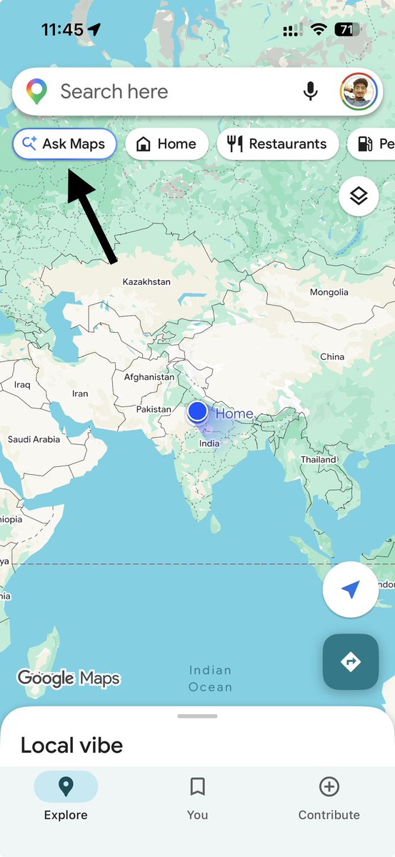 technicalgiki's tweet photo. I got the Ask Maps feature in Google Maps.
Anyone else get it ? 🤔 https://t.co/xlW07IP14W