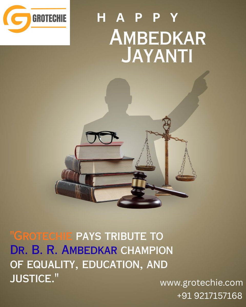 grotechie's tweet image. Grotechie remembers Dr. B. R. Ambedkar — a true icon of equality and justice. 🙏
#AmbedkarJayanti #DrAmbedkar #Equality #Grotechie
