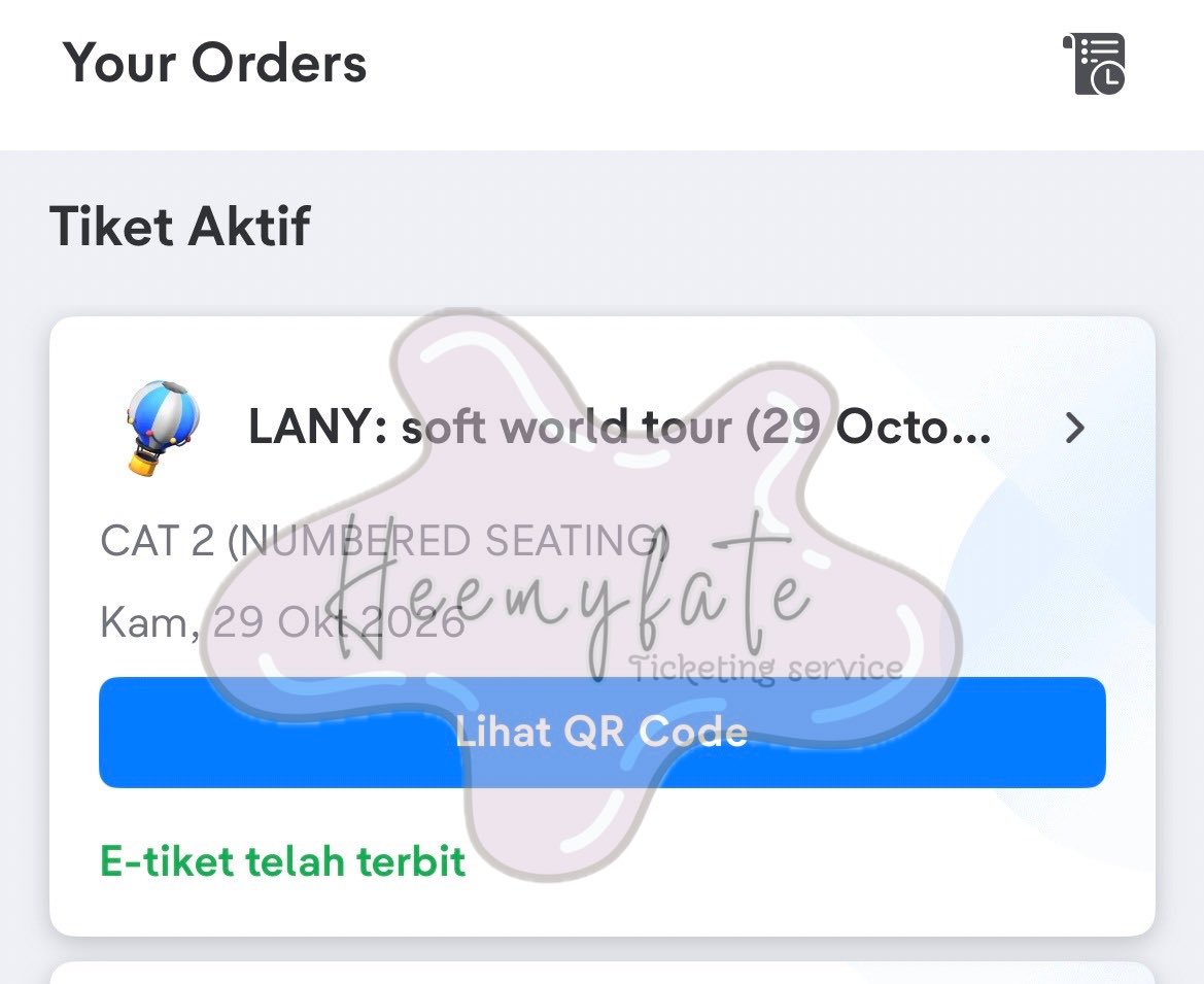 heemyfate's tweet photo. WTS LANY : Soft World Tour Jakarta (29 Okt 2026)
🎟️ 2 Tiket Cat 2 (secure 12:07)
✅ sampai tiket fisik
✅ Bersedia kasih Proof (KTP, no Hp, tukeran sosmed ig/twitter), Vidcall
✅ Dp / Full Price
✅COD Bintaro, Tangsel / Venue
💸 PRICE ? DM !
#LANYinJakarta2026 #softworldtour￼ https://t.co/ucBqe6jI9V
