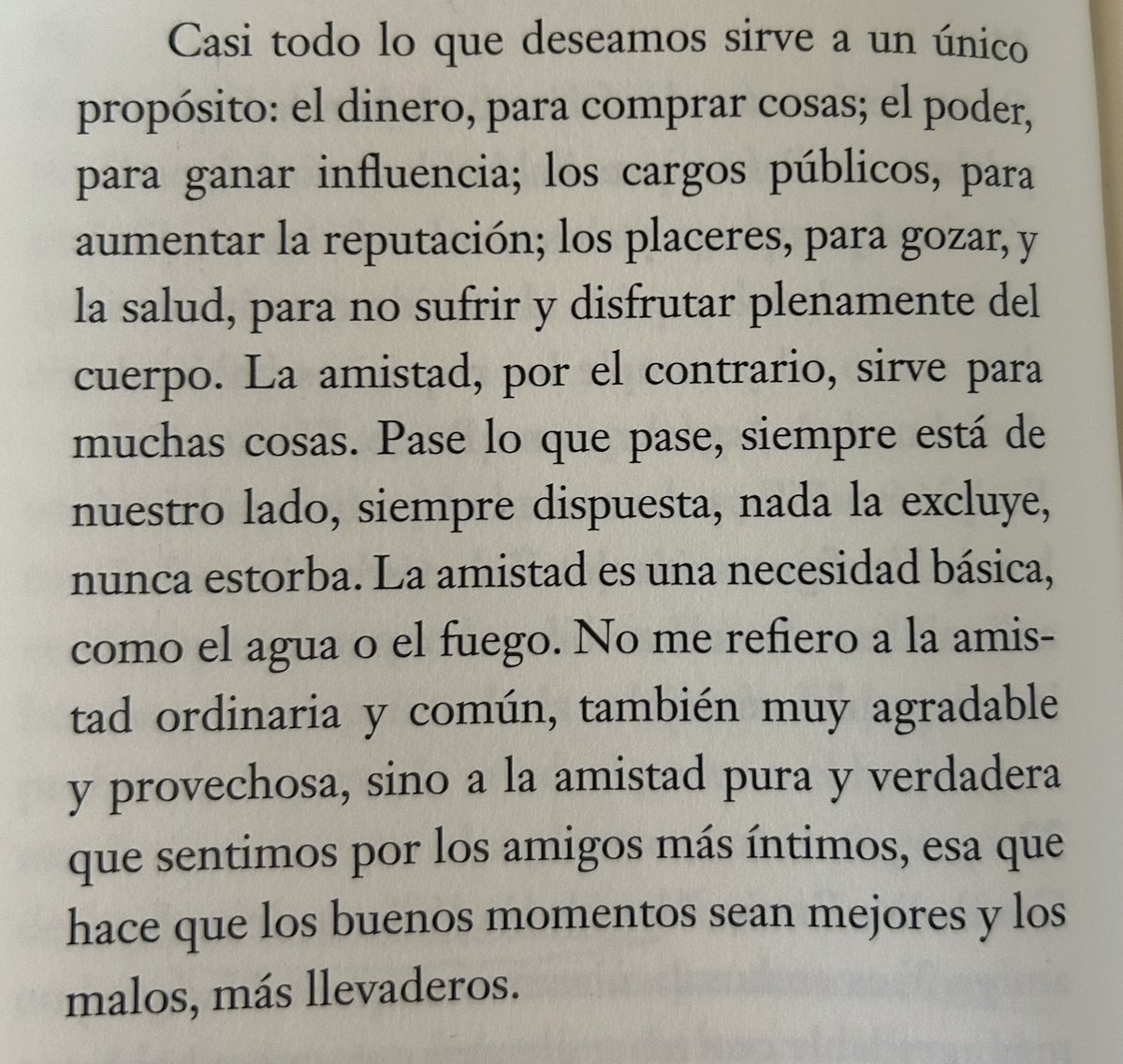 Cicerón sobre la amistad.