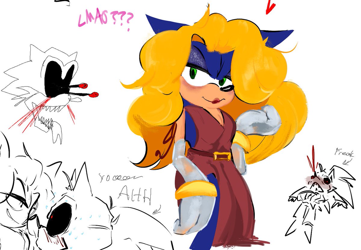 Yo_Army_21_'s tweet image. I missed drawing these freaks.
#Sonicexe #sonexe #MrGodAu