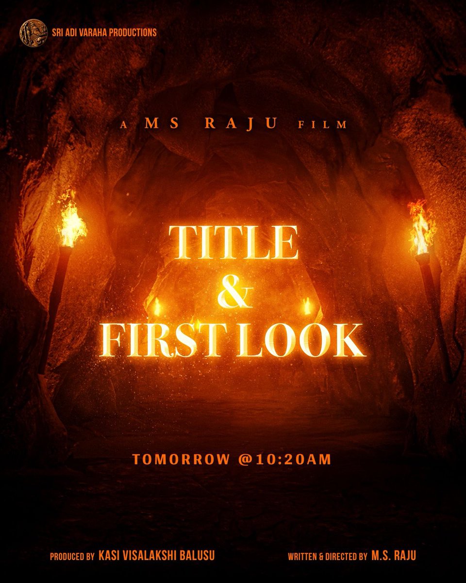 MadhuriDaksha's tweet photo. M. S. Raju's horror movie title and first look at tomorrow 10:20 AM.
#MSRaju #Title #TFI #Horrir https://t.co/kjW5r3yymK
