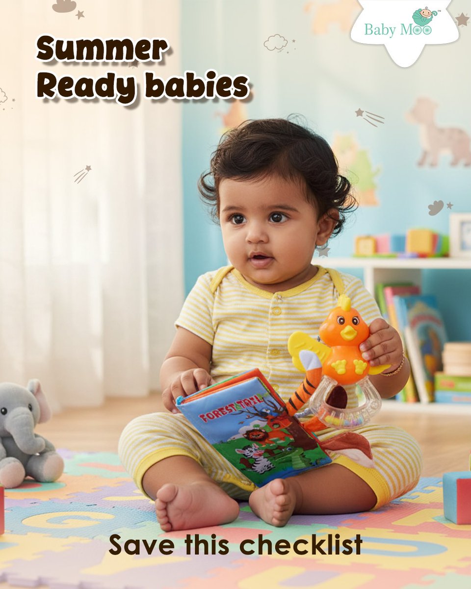 BabyMooin's tweet image. Summer is coming ☀️ and babies need extra comfort during warm days.

Save this checklist for your baby’s summer prep 👶✨

#BabyMoo #SummerEssentials #BabyCare #ParentChecklist #YourStarIsBorn
