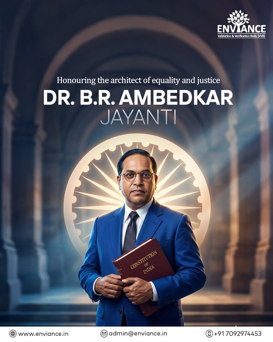 Enviance_VVB's tweet photo. Remembering a visionary whose ideas continue to shape a more just, inclusive, and empowered society.

May his legacy inspire us to uphold equality and dignity in all that we do.

#AmbedkarJayanti https://t.co/SoaL165I1m