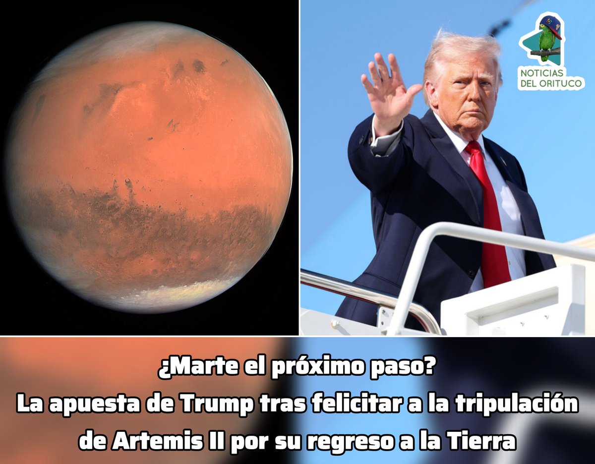¿Marte el próximo paso? La apuesta de Trump tras felicitar a la tripulación de Artemis II por su regreso a la Tierra.
.
.
👇
facebook.com/share/p/1DA7iK…