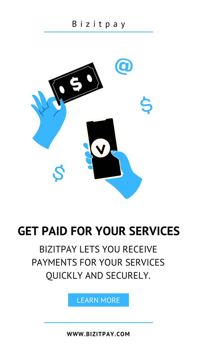 BizitMart's tweet photo. Get paid for what you do—without the stress. 💳✨

With Bizitpay, receiving payments for your services is fast, simple, and secure.

No delays. No back and forth. Just smooth transactions every time.

Start getting paid the easy way: https://t.co/i4qyi1vUtL 🚀 https://t.co/0zvKJch6Os