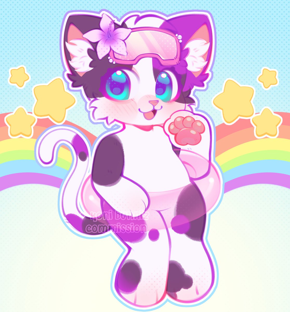 Koni_Bunniz's tweet photo. Flat color comm 🌈✨

I feel productive; I managed to finish several commissions today 

Comm for @XXDOD456 ✨
#commissionsopen #kemonoart #kemono #commissions #cute https://t.co/qC518mWf1r