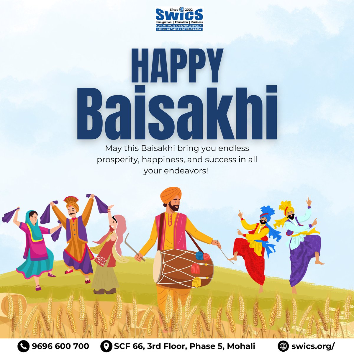 SWICSINDIA's tweet photo. 🌾✨ Celebrate the spirit of Baisakhi with new beginnings &amp; brighter opportunities!
This festive season, take a step towards your dream future abroad 🌍
Whether it's Study, Work, or PR – we’re here to guide you every step of the way.
🎯 Trusted Immigration Experts
📍 Mohali https://t.co/y9TNERUF14