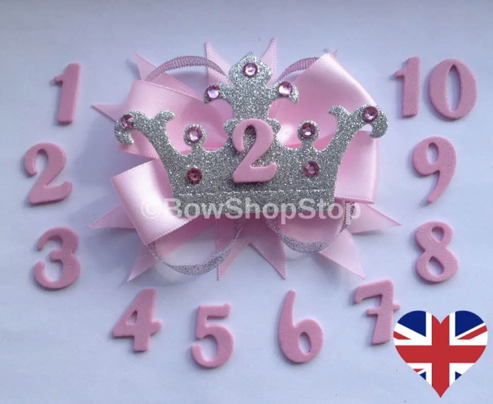 lindsey508's tweet image. Check out Pink Birthday Crown Badge Age Number Hair Bow Ribbon Girls Alligator Clip 🇬🇧 ebay.us/m/dxvlAR #eBay via @eBay_UK