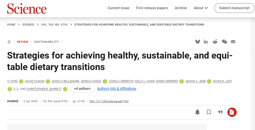CQU1929's tweet image. A #CQU team has published a landmark review in Science! 🌍 The study tackles the global #dietary crisis, revealing how #food environments shape our choices and proposing 7 key interventions to build a more sustainable future for all. 🌱
Read more: science.org/doi/10.1126/sc…