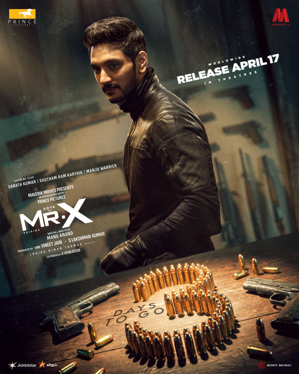 Prince_Pictures's tweet image. #MrX - 3 days to go, and the hunt for Kamini begins on the big screens!

Arriving in theatres on the 17th of April 🎯

A film by @itsmanuanand.

Produced by @vineetjaintimes @lakku76. 
Co-produced by @venkatavmedia.

#Maverik @arya_offl @realsarathkumar #ManjuWarrier