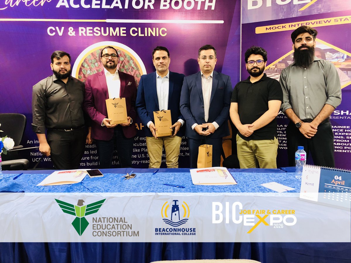 necpakistan's tweet image. NEC Team had the opportunity to meet with distinguished representatives 𝐁𝐍𝐔. 

We look forward to building strong partnerships and collaborating on future events.

#NECPakistan #Aim_Act_Achieve #BNU #BeaconhouseInternationalCollege #JobFair
