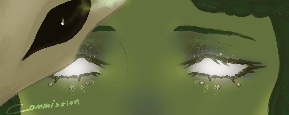 Mmissmem's tweet image. For ShiftingFoxx ~ 💀 Eyes banner (Acet) 
----
#comm #CommissionArt #OpenCommissions