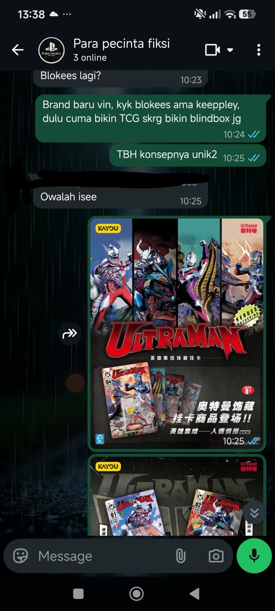 dimasmeta's tweet photo. @tanyakanrl Grup bapak2 30an bahas ultraman. https://t.co/o84YSWWZEV