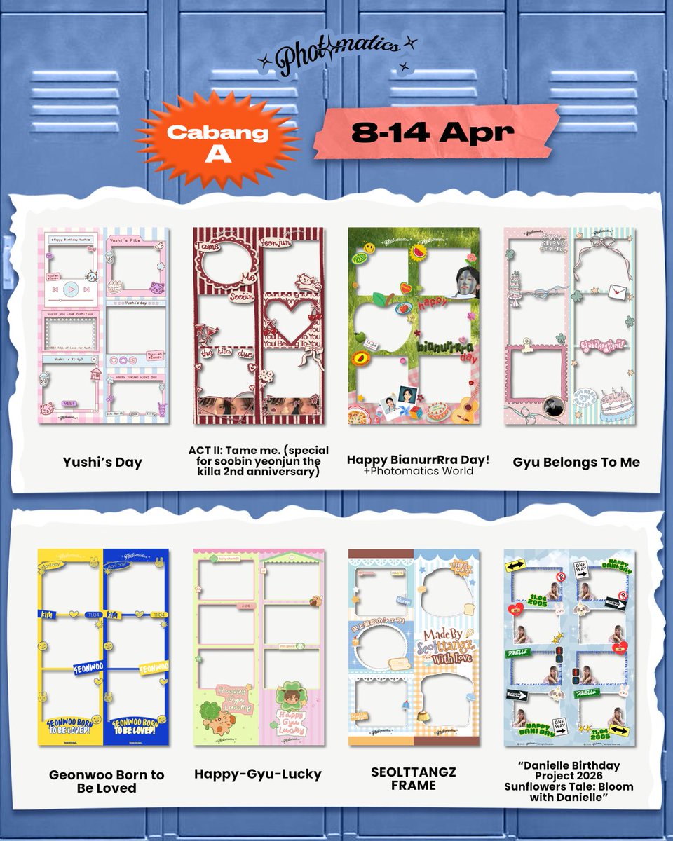 photomaticsid's tweet image. ⭐ Info Event Photomatics × Community (April 2026 Part 2) ⭐

Yuhuuu! Yang ditunggu-tunggu template Event Community bulan April part 2🥰 
Yuk swipe kiri untuk lihat detailnya! 

⚠️Akan ada strip lainnya di part berikutnya
⛔️Hanya tersedia di box biasa/curtain yaa!

Info Jam Buka