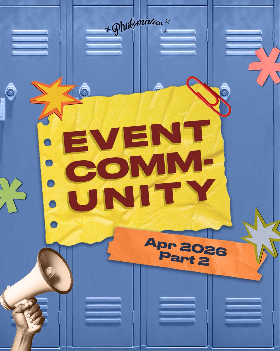 photomaticsid's tweet image. ⭐ Info Event Photomatics × Community (April 2026 Part 2) ⭐

Yuhuuu! Yang ditunggu-tunggu template Event Community bulan April part 2🥰 
Yuk swipe kiri untuk lihat detailnya! 

⚠️Akan ada strip lainnya di part berikutnya
⛔️Hanya tersedia di box biasa/curtain yaa!

Info Jam Buka