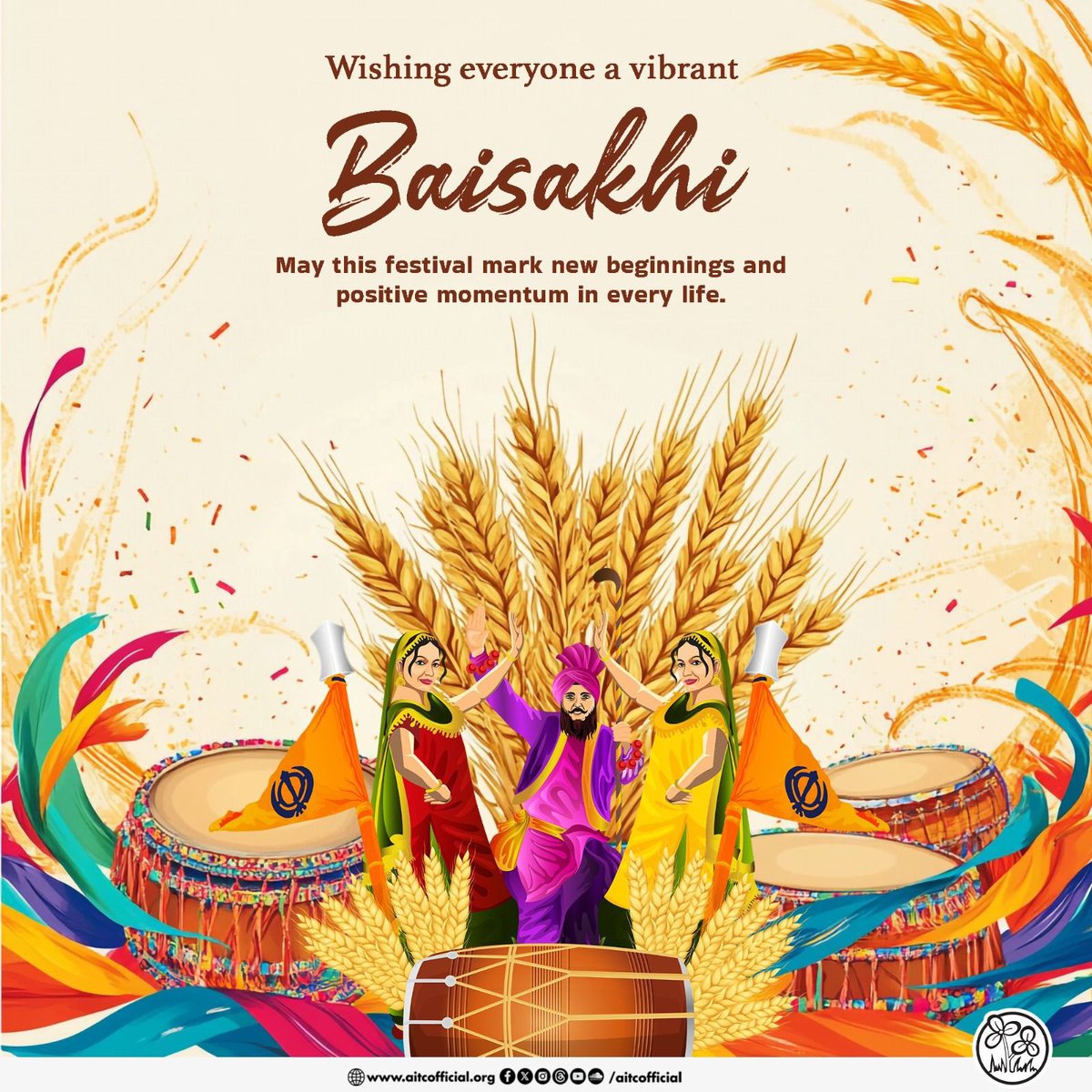 AITCofficial's tweet photo. Wishing everyone a vibrant and joyful Baisakhi. 🌾

May the harvest season bring abundance, positivity, and renewed hope in every life. https://t.co/qVvWzAj3xz