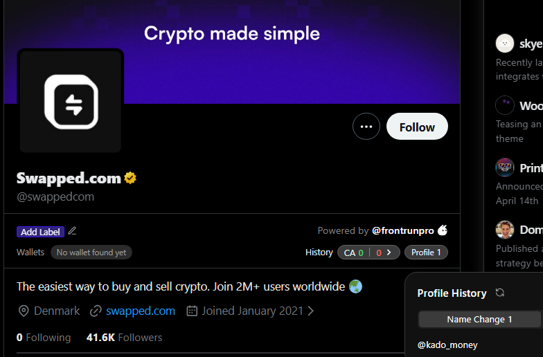 ScamChains's tweet photo. @1heYes @swappedcom @Dexerto Because he is a scammer https://t.co/CXUcNlvVxh