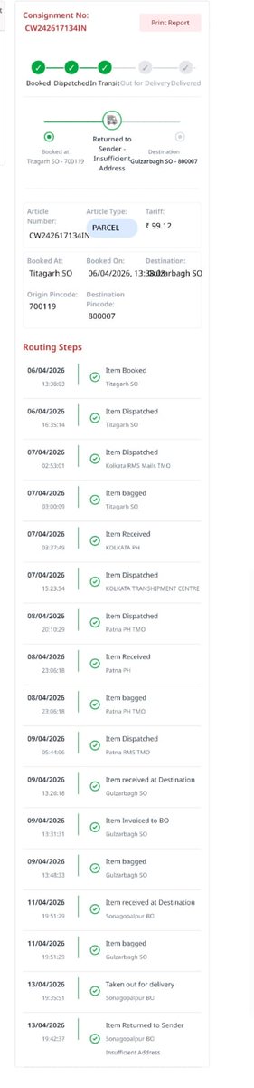SHEW62013398's tweet photo. @IndiaPostOffice Post man is not doing their job mobile number written on the parcel and many more parcel delivered before same address but today said insufficient address sonagopalpur post office is closed worst system doing nothing only doing harassment https://t.co/VFkhrXR9po