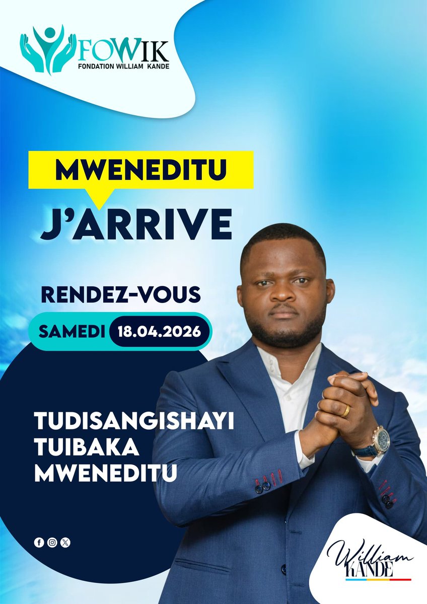 Fowikrdc's tweet photo. La coordination de @Fowikrdc et toute la population de mwene ditu wa janja souhaite la bienvenue à son Excellence William kande @Williamkande2 Président-fondateur🇨🇩
La ville en ébullition. https://t.co/wecVEvorZi