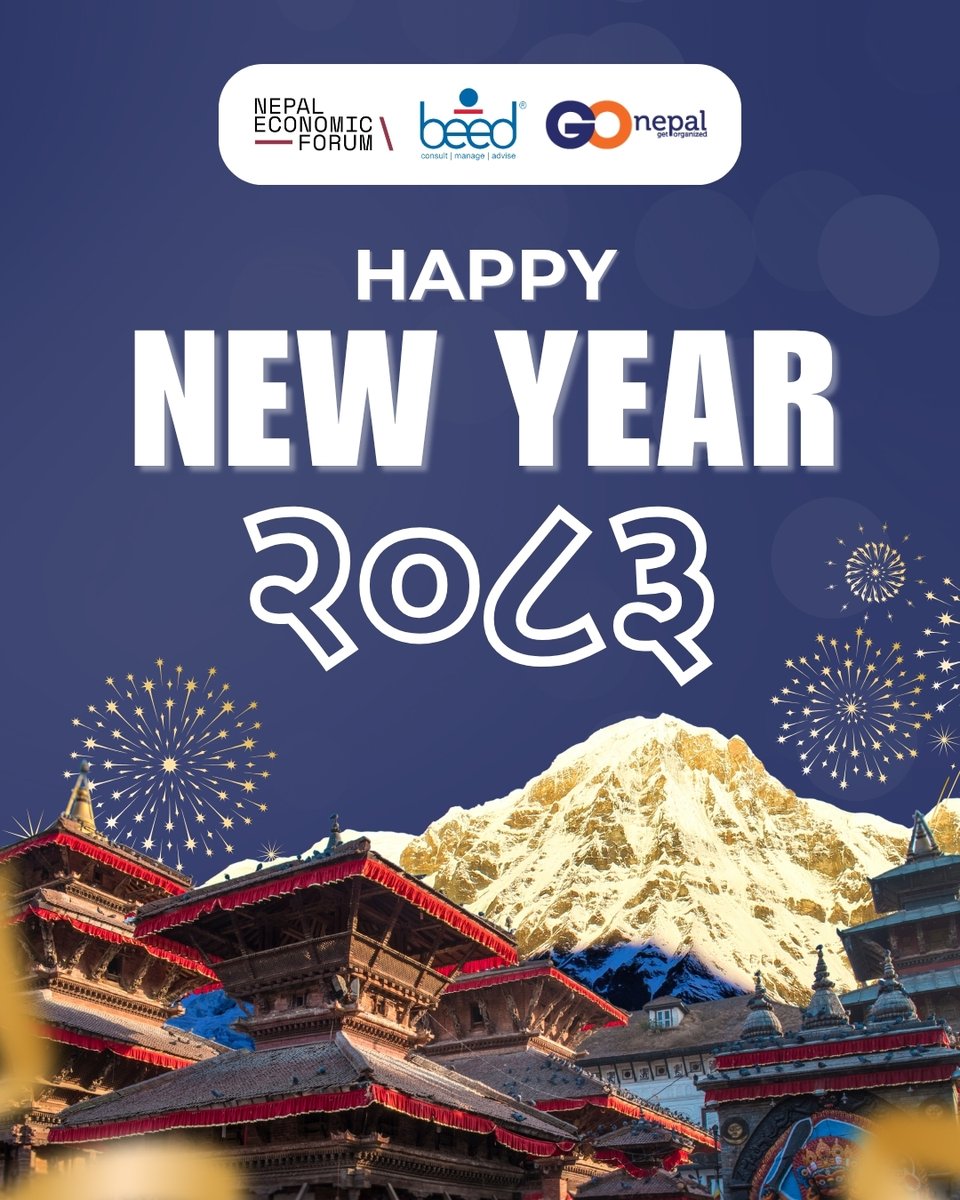 NEFNepal's tweet image. Warm New Year 2083 wishes from the NEF, BEED, and GO Nepal family!
May the year ahead bring progress, purpose, and shared success.

#NEF2026 #NewYear