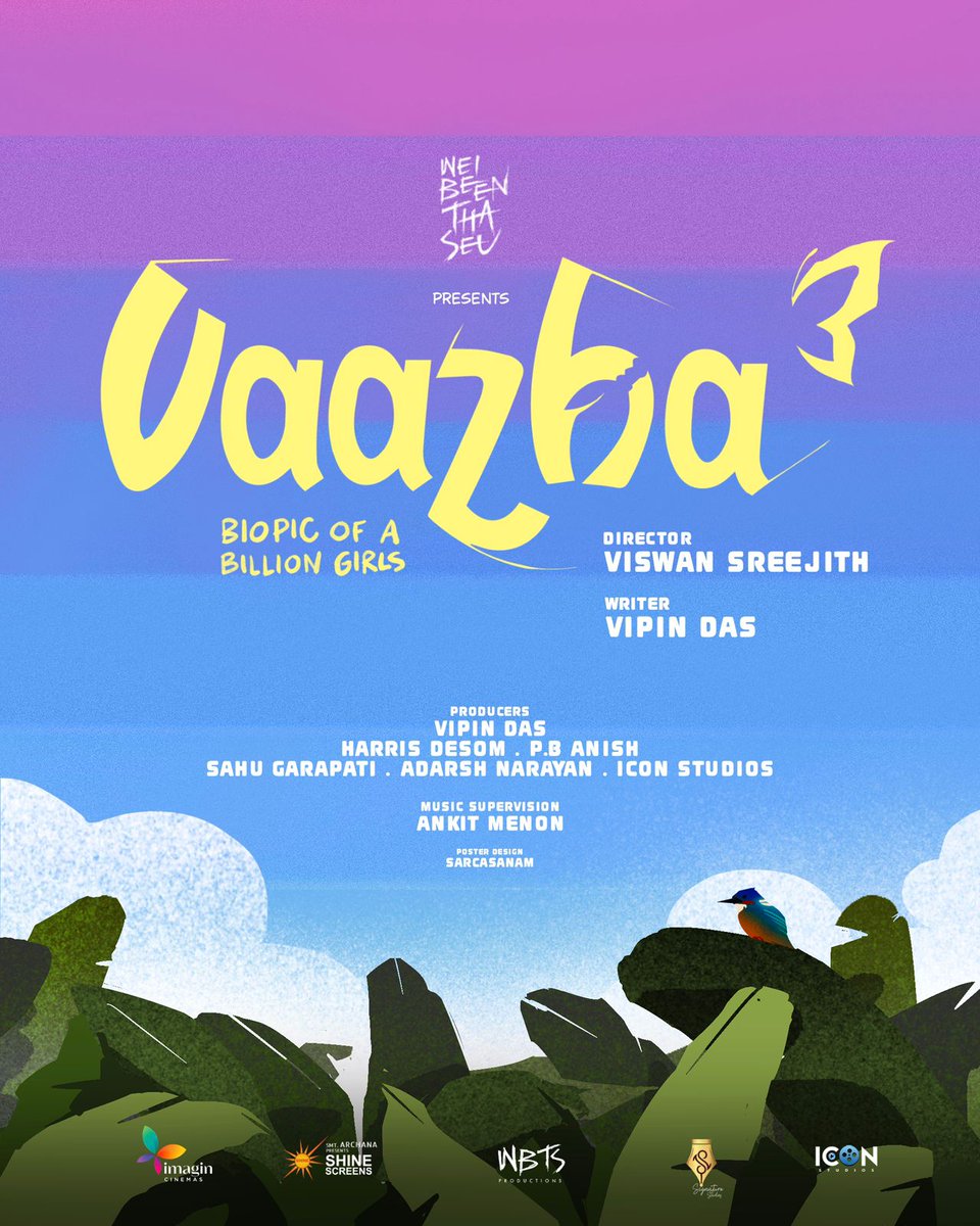 KeralaBxOffce's tweet photo. #Vaazha3 - A Biopic of a Billion Girls 📈🔥

Title Poster is Here 👍👍👏👏👏 https://t.co/ksMvG0J59G