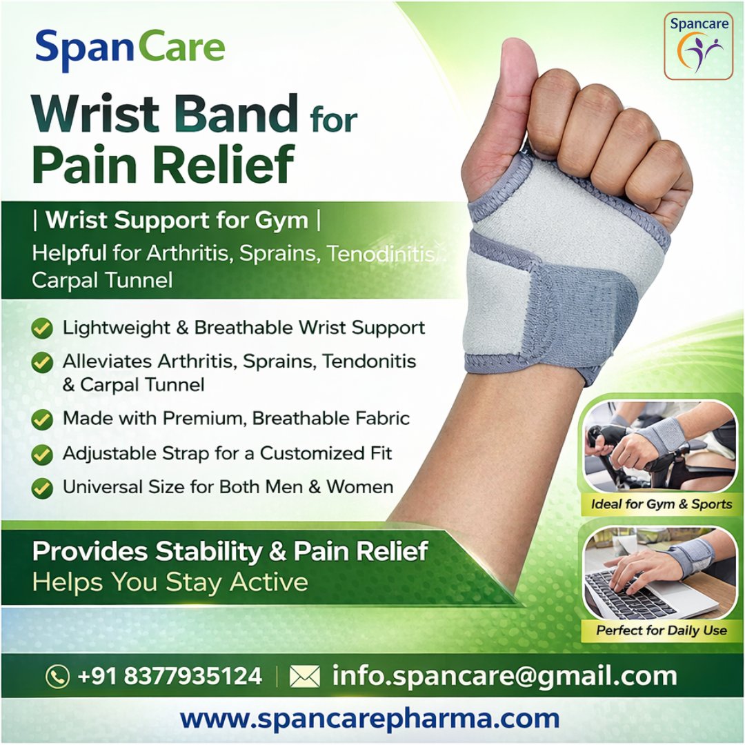 spancare's tweet photo. Power through your day with confidence! 💪
SpanCare Wrist Band provides strong support & effective pain relief for gym workouts, arthritis, sprains, tendonitis & carpal tunnel.
📌 Stay active. Stay protected.
#Spancare, #WristSupport, #WristBand, #PainRelief, #GymSupport, https://t.co/n2kvQ307hr