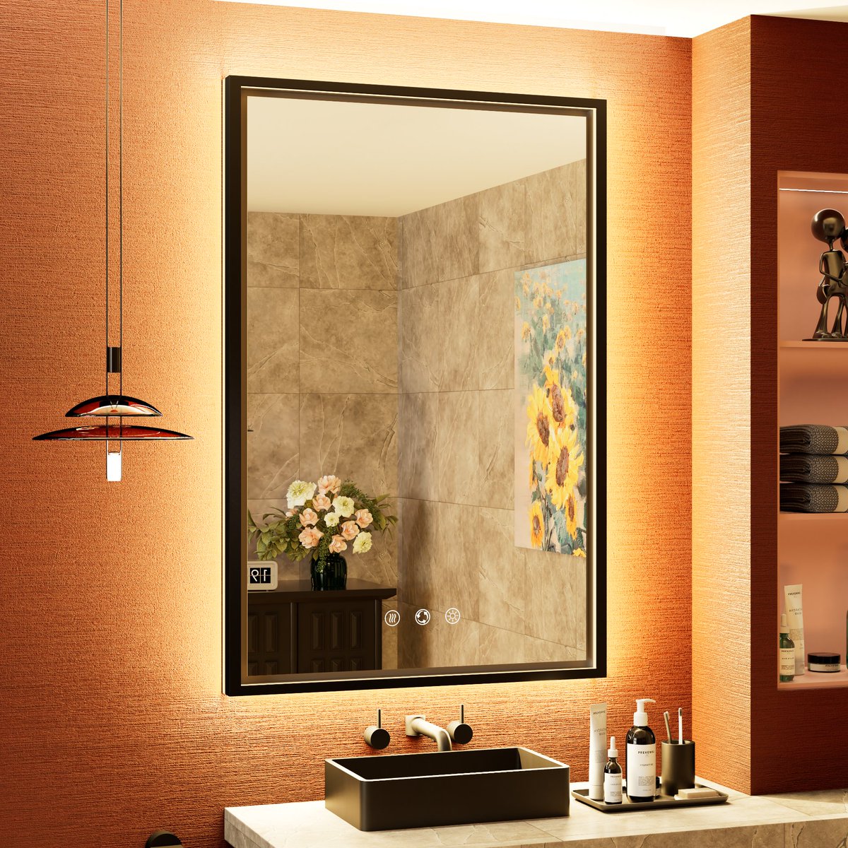 JSneijder2024's tweet image. Perfect light for makeup &amp;amp; shaving!
🌟 Front &amp;amp; Backlight
🎨 3 Color Temperature
🔆 Adjustable Dimming
Anti-fog, durable black/gold frame.
Check it 👉 amazon.com/dp/B0DMSQKVZW?…
#BathroomInspo #HomeUpgrade #LEDLighting