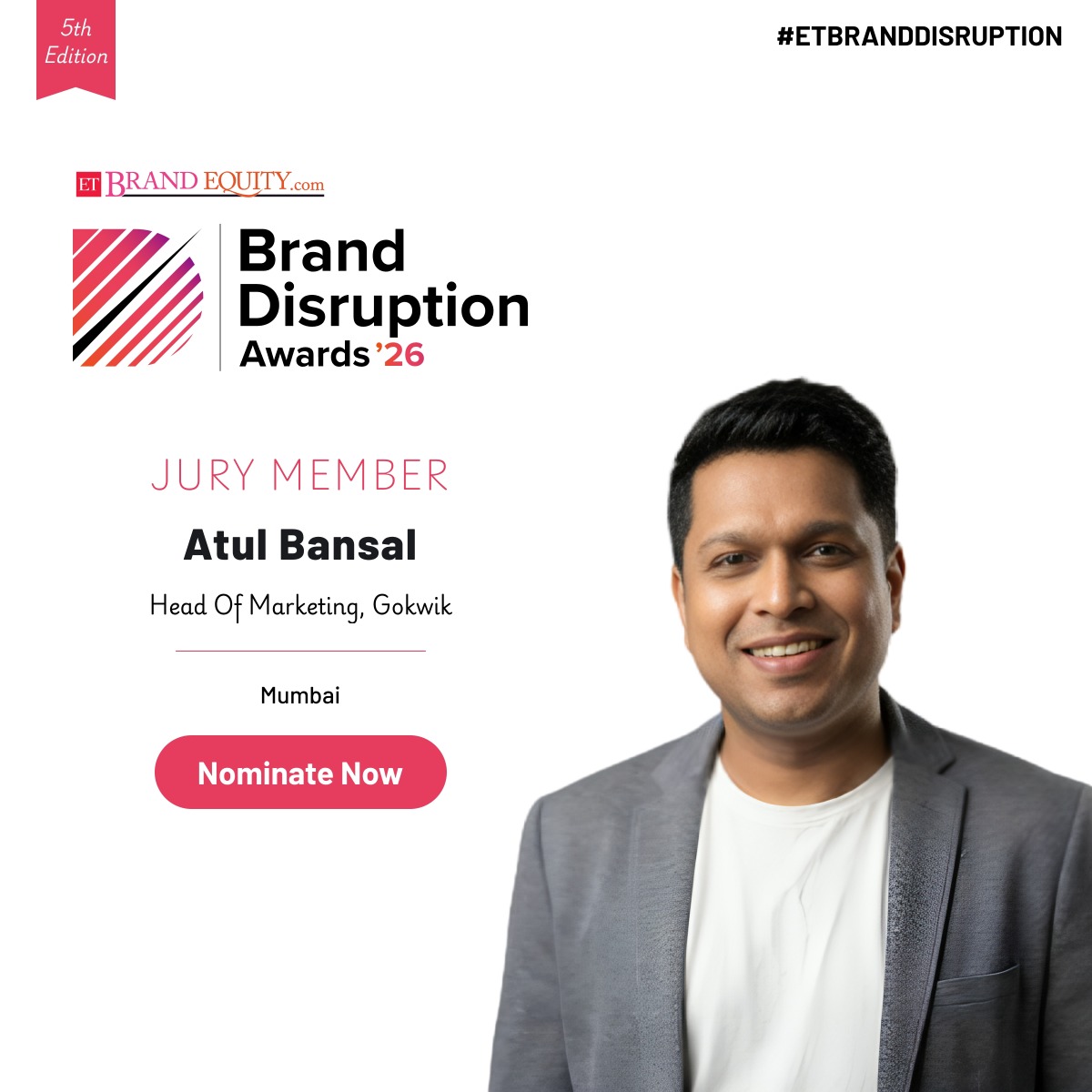 ETBrandEquity's tweet image. We’re excited to have Nupur Sarda, Head of Retail Marketing at Forest Essentials, and Atul Bansal, Head of Marketing at GoKwik, join us as Jury Members for Brand Disruption Awards 2026

Nominate now - …ndequity.economictimes.indiatimes.com/disruption-awa…

#ETBrandDisruption #ETBrandEquity #MarketingInnovation