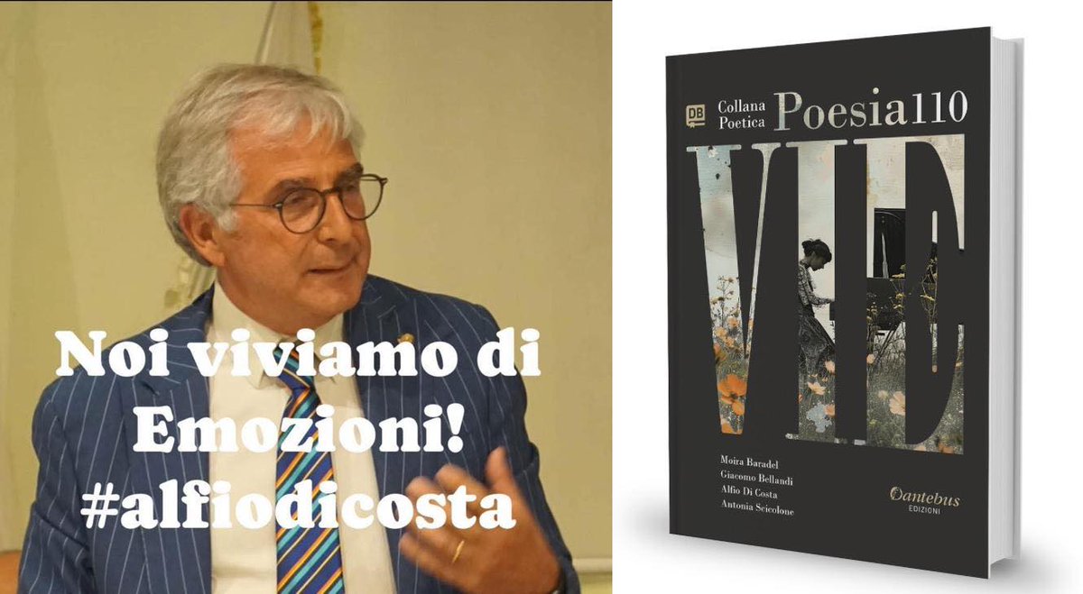 instagram.com/p/DXGbZ56DrHM/ Amiche ed Amici, buongiorno.
Oggi condivido con voi una mia poesia “ Noi viviamo di Emozioni” pubblicata da Edizioni Dantebus nel libro Poesia 110.
Mi piace pensare che la mia poesia nasca dal cuore da quei momenti in cui le emozioni parlano più forte dell