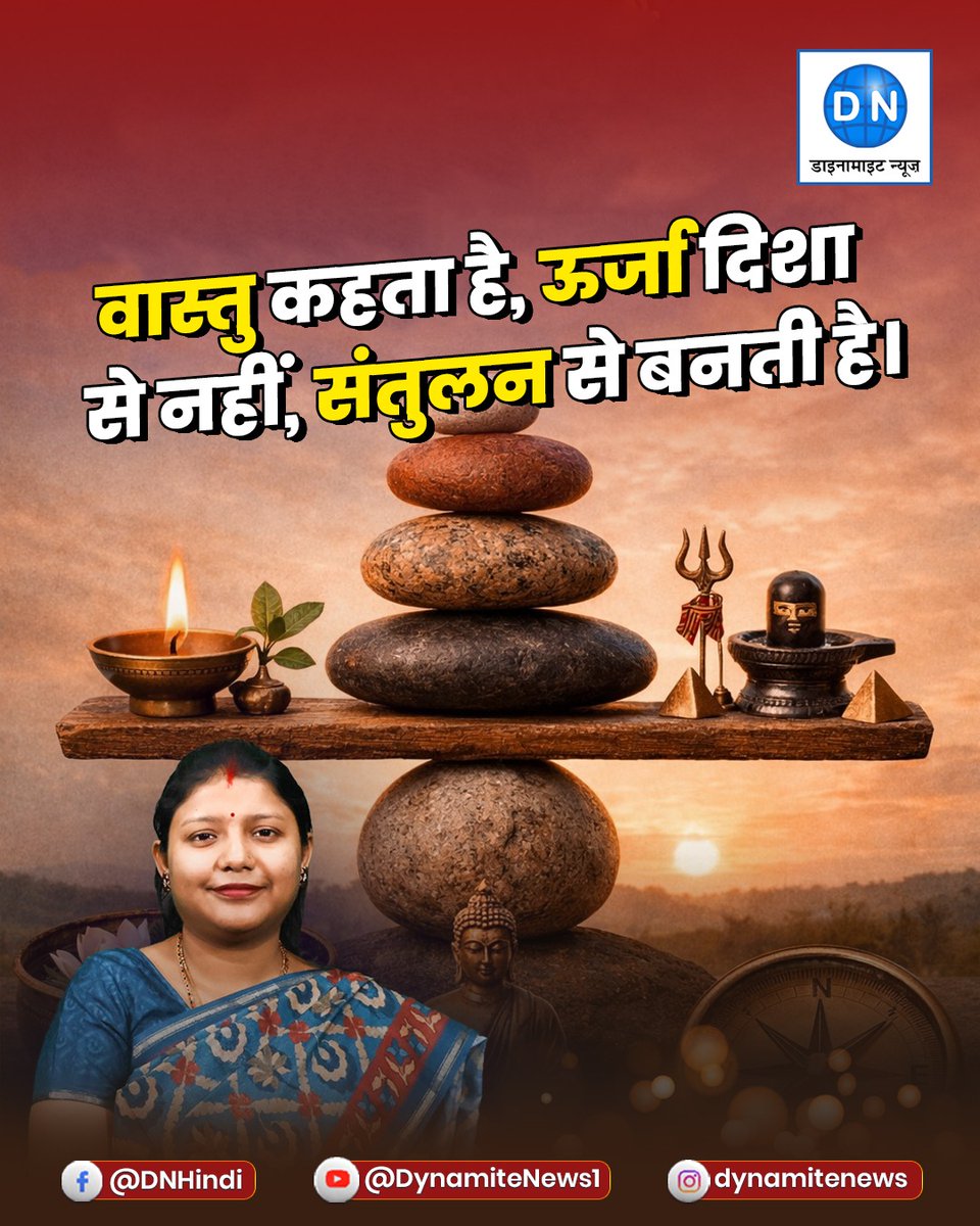 DNHindi's tweet image. वास्तु का सच यही, ऊर्जा संतुलन से आती है, केवल दिशा से नहीं मिलती

#VastuTips #PositiveEnergy #HomeBalance #VastuShastra
