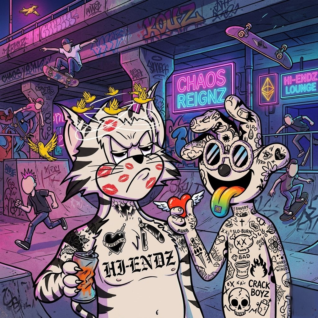 edenikseres's tweet image. GM ☕🫡
Put my @FelineFiendz  x @MALLOWINCo  duo together and… yeah, this might be illegal in 3 countries

Zero fabric. Max ink. Pure chaos energy. 
I clearly have a type..

Who’s repping today? 👇
#GM #NFT #FelineFiendz #MallowInc