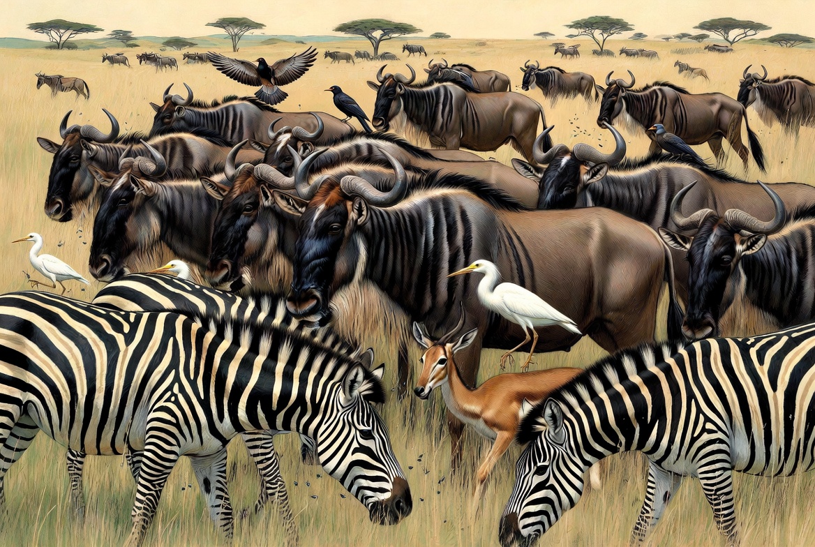 boiledkeyboard's tweet image. QT your 'Grazing Succession' : 'Wildebeest'

TFTT @cuteallthings

They have a system : Grazing Succession, Mutualism, Commensalism

I invite, if you have a time :
@tomuchsauce215
@crimsonxelayan
@AhmedYasienibby
@kNfRi1fynQUU3lw 

#AIart #PromptShare #AIartists #AIArtCommunity