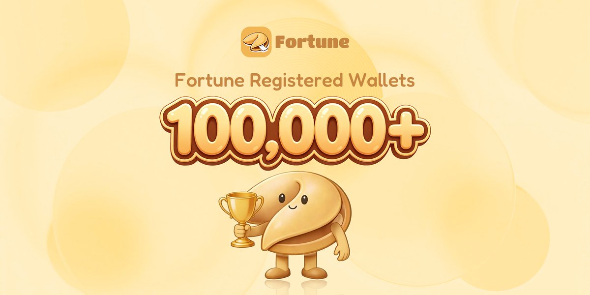fortuneglobal_'s tweet image. 🎉 Major Milestone!

We’re thrilled to share that Fortune registered wallets have surpassed 100,000! 🚀

Feeling all the love from our amazing community 🤎
More rewards &amp;amp; surprises are on the way… 🍪

#Fortune #CommunityEnthusiasts #Milestone