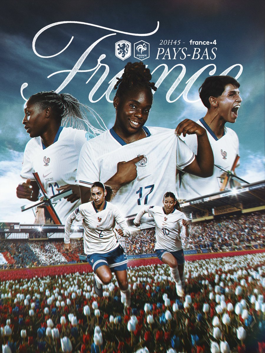 equipedefranceF's tweet photo. La course au 𝐌𝐨𝐧𝐝𝐢𝐚𝐥 𝟐𝟎𝟐𝟕 continue 👊🔥

Pays-Bas 🇳🇱 🆚 🇫🇷 France
Coup d’envoi à 20h45⏱️
À suivre sur France 4 📺

#PBSFRA https://t.co/TInbk1PxVl