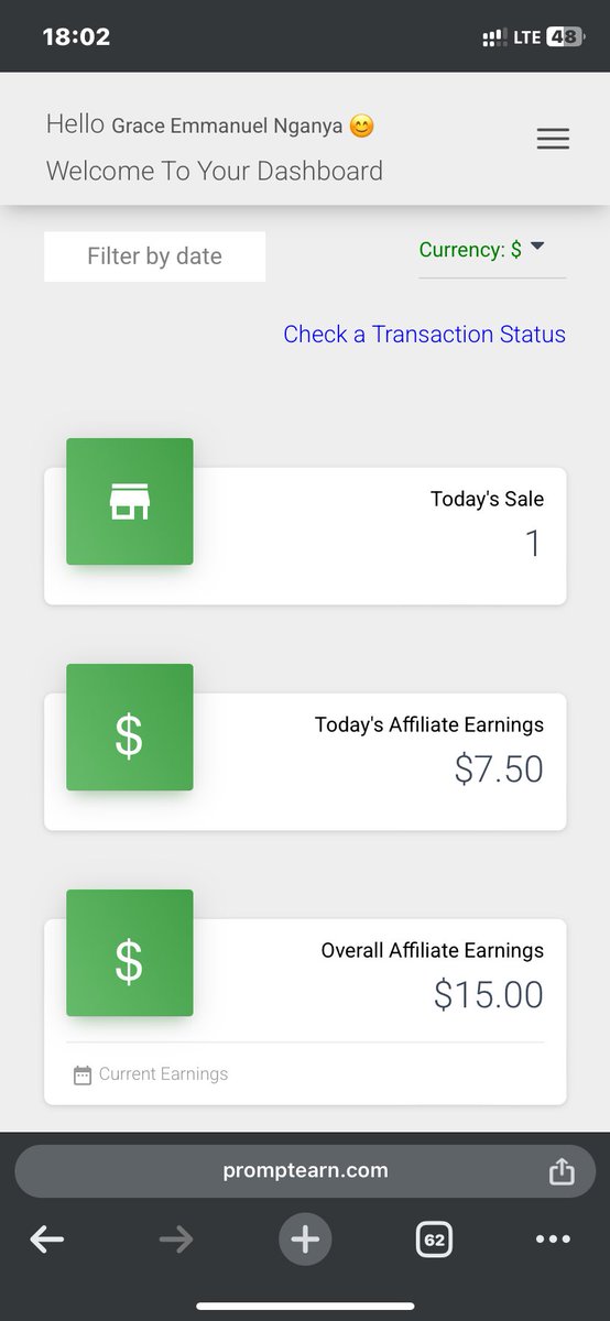 digital_acey's tweet photo. Sincerely I would like to thank @promptearn fir this great opportunity as a beginner I made another sale within a week. 
At first I was really scared cos I thought it was a scam but now I make sales.
I hope for more sales to come. Thankyou so much @promptearn for this opportunity https://t.co/R3kXEBzkYc