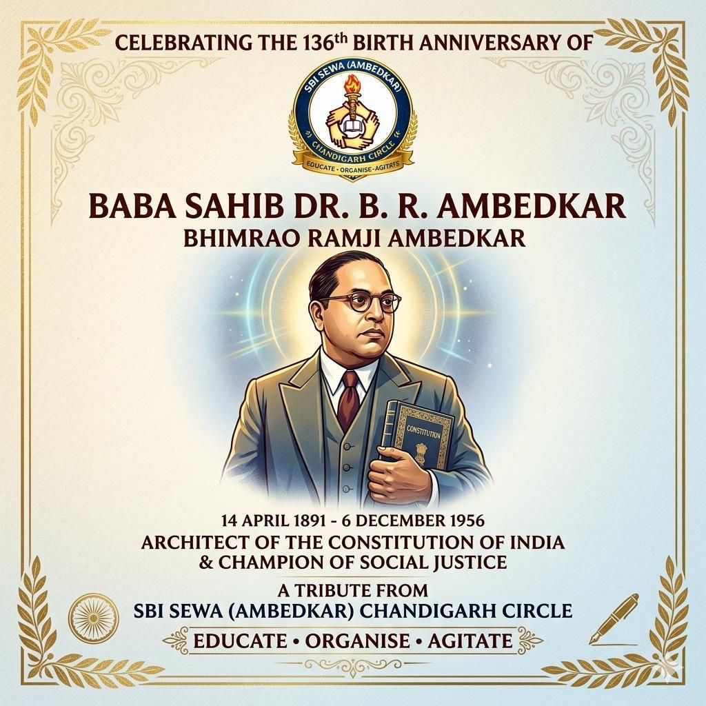 Prempawar73's tweet photo. Jai Bhim!

On auspicious occasion of the 136th Birth Anniversary of Bharat Ratna Dr. B. R. Ambedkar, we pay our heartfelt tributes to architect of the Indian Constitution, महान समाज सुधारक, और समानता, न्याय एवं मानव अधिकारों के महान योद्धा।
Life should be great rather than long. https://t.co/tOiiUby98K