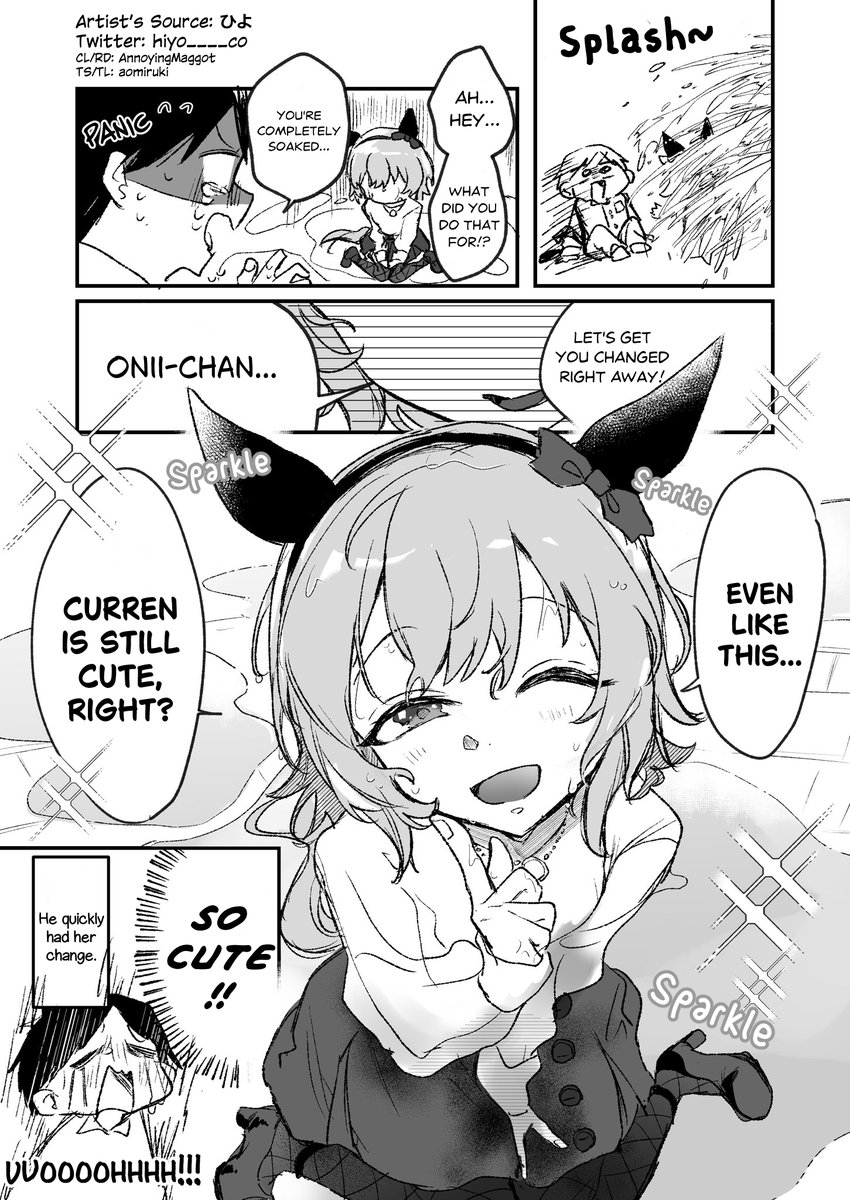 aomiruki's tweet image. English Translations (英訳版):
"Anyway, cute Curren sketch."
Same reaction as her trainer fr.
Cleaned by @AnnoyingMaggot 
#umamusume #UmaTranslations #ウマ娘英訳