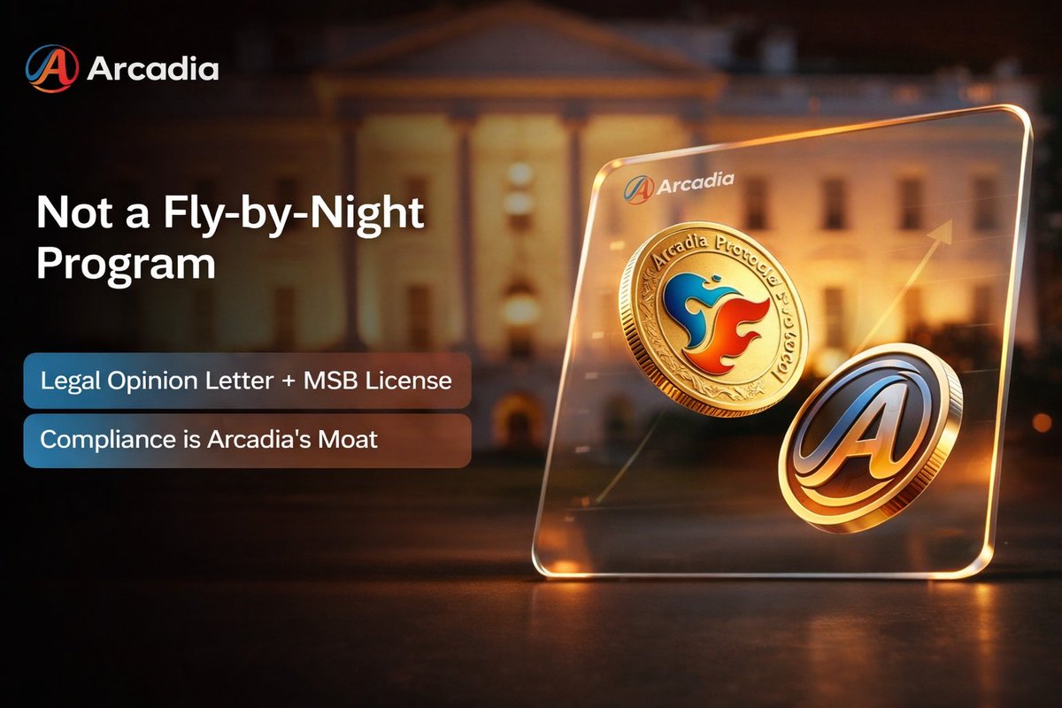 Arcadia_ENI's tweet image. 🛡️ How to spot a legit Web3 project?

License ✅ Legal opinion ✅ Doxxed team ✅

Arcadia checks all three — MSB-registered, legally reviewed, fully transparent 💎

Compliance isn't a cost — it's the foundation for the next decade.

#ArcadiaProtocol #Compliance #Web3Trust #DeFi4