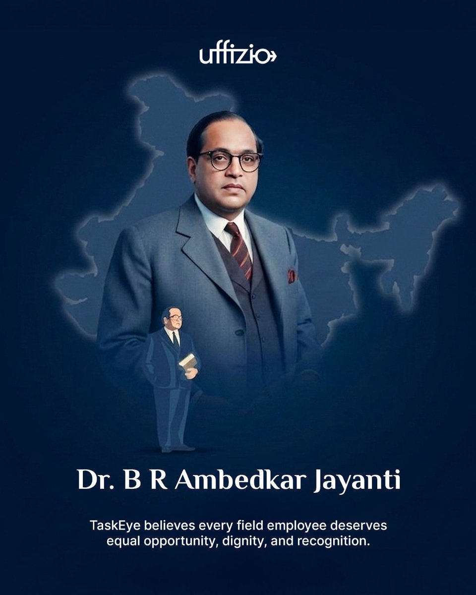 UffizioIOTech's tweet photo. On Ambedkar Jayanti, we honor the legacy of B. R. Ambedkar, who stood for 𝐞𝐪𝐮𝐚𝐥𝐢𝐭𝐲, 𝐣𝐮𝐬𝐭𝐢𝐜𝐞, and 𝐫𝐢𝐠𝐡𝐭𝐬 for all.

#AmbedkarJayanti #EqualityForAll #TaskEye #WorkforceEmpowerment #DrBRAmbedkar #Enarzee #UffizioIoTech https://t.co/J07N1VgxP5