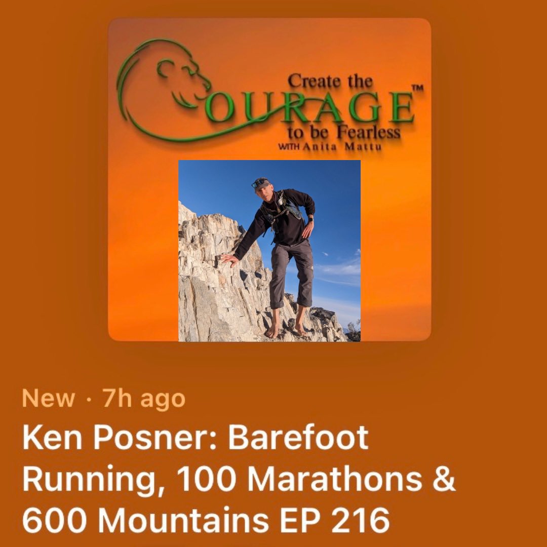 AnitaMattuPage's tweet image. 🎧 New episode now live Listen on Apple Podcasts: podcasts.apple.com/gb/podcast/cre…

#BarefootRunning #Ultramarathon #KenPosner #Mindset #Resilience #CreateTheCourageToBeFearlessPodcast #AnitaMattuPodcast #AnitaMattu