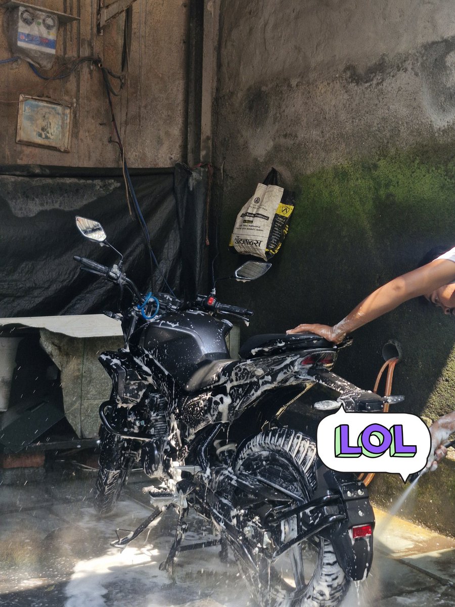 Watching your bike get washed is the best feeling on earth