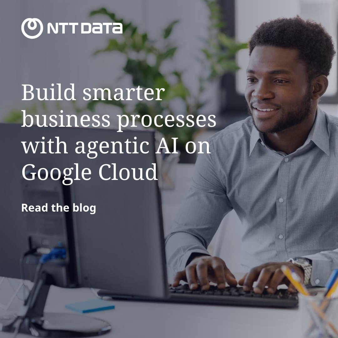 nttdata_inc's tweet image. The next phase of enterprise AI is here. 🚀

Agentic AI goes beyond prompts, setting goals and optimizing outcomes by design. We share how agentic AI on #GoogleCloud helps organizations rebuild processes for intelligence‑first operations: bit.ly/4cj1Xlk