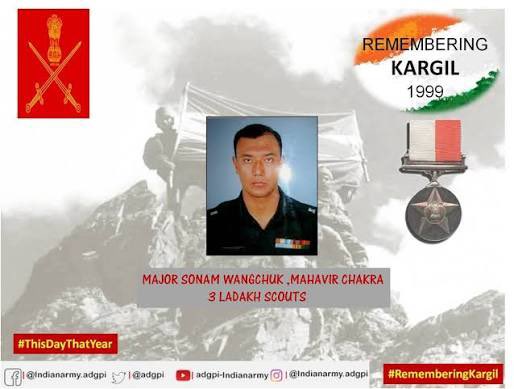 sumit_kochhar's tweet photo. Deeply saddened by the sudden demise of Colonel Sonam Wangchuk,61 due to a heart attack.
 As the nation pays homage to the Tiger of Kargil War, he raised the issue of Chinese landgrabs in Ladakh, which was unheard.
 The real tribute to the departed soul will be the dislodging of PLA troops from the occupied territory.
#ColonelSonamWangchuk