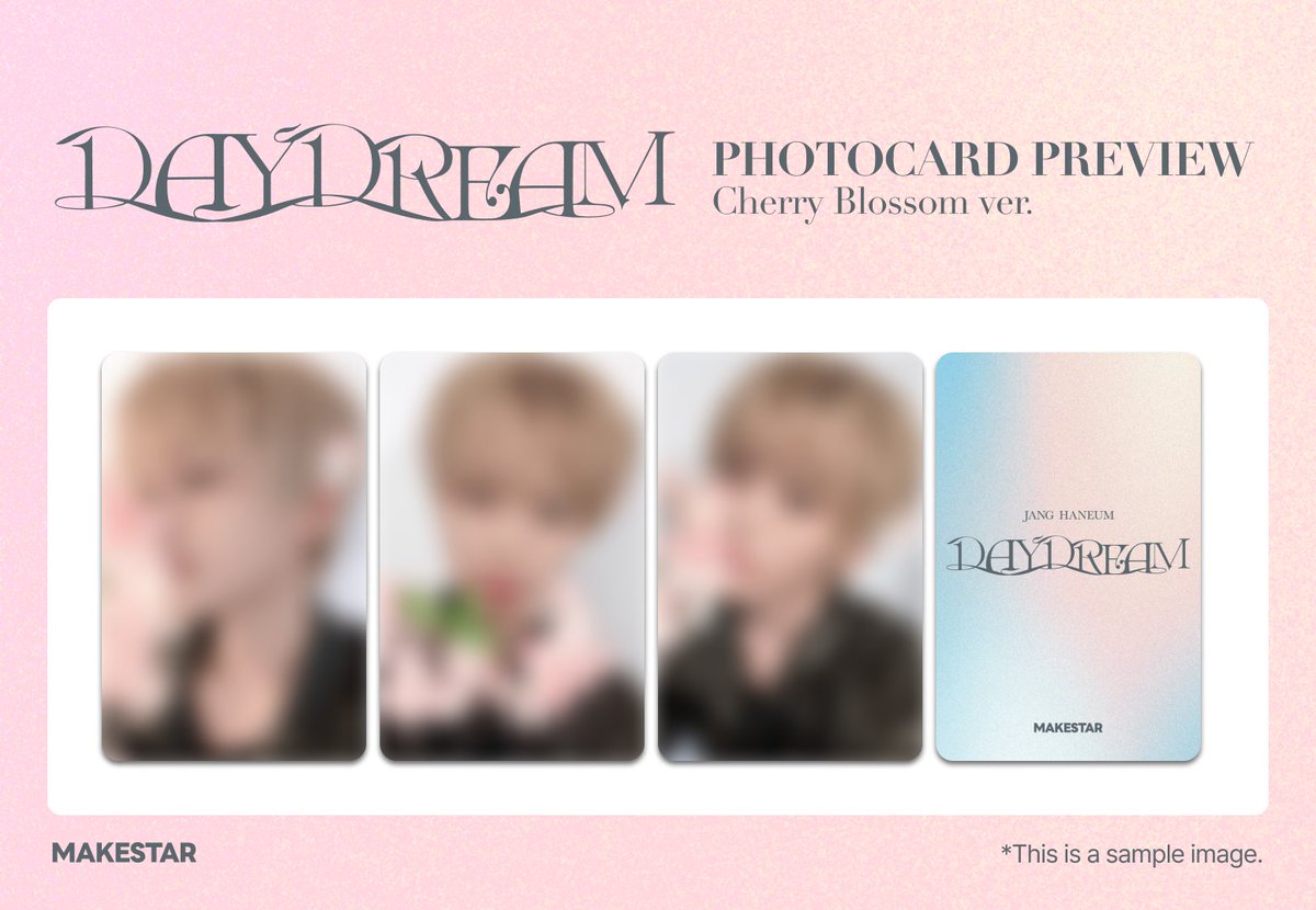 Makestarcorp's tweet photo. #장한음 JANG HANEUM The 2nd EP Album [DAYDREAM] FANSIGN & PHOTO EVENT IN SHANGHAI & CHINA VIDEO CALL EVENT

⏰마감 D-3

🥰대면 응모자 전원 미공개 중문 메시지 셀카 포토카드 (스티커 ver.) 프리뷰
🐶대면 응모자 추가 증정 셀커 포토카드 (펫캠  ver.) 프리뷰
📷포토회 응모자 전원 미공개 셀카 포토카드 (벚꽃 ver.) 프리뷰
☎️영통 응모자 전원 미공개 셀카 포토카드 (희노애락 ver.) 프리뷰

📅응모: ~ 2026.04.16(목) 00:59 (KST)

🔗https://t.co/SCvucA8NhO