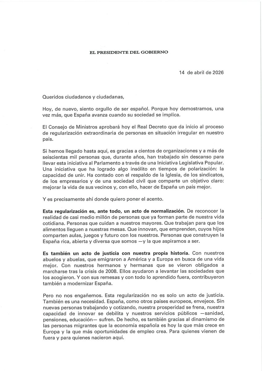 Pedro Sánchez tweet media